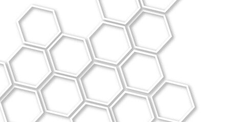 Abstract white 3d technology hexagon texture background. Futuristic 3d technology hexagon background. Used for cover design, book design, website background, advertising. Vector illustration.  