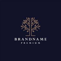 tree logo design, root vector -Tree of life logo luxury design inspiration