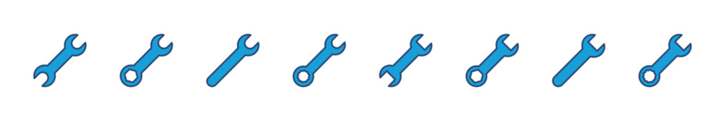 Wrench icon set. repair icon vector. tools icon vector
