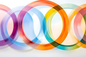 Obraz premium Abstract Overlapping Colorful Rings