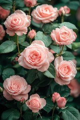 Romantic Floral Arrangement with Pink Roses and Handmade Card for Love and Wedding Celebrations