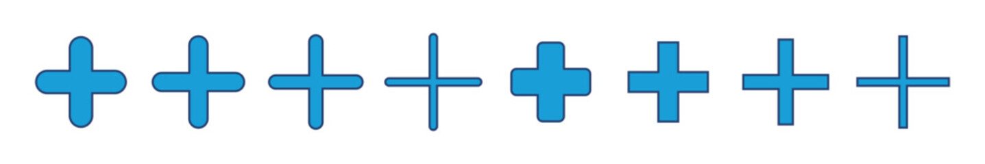 Obraz premium Plus Icon set. Add plus icon