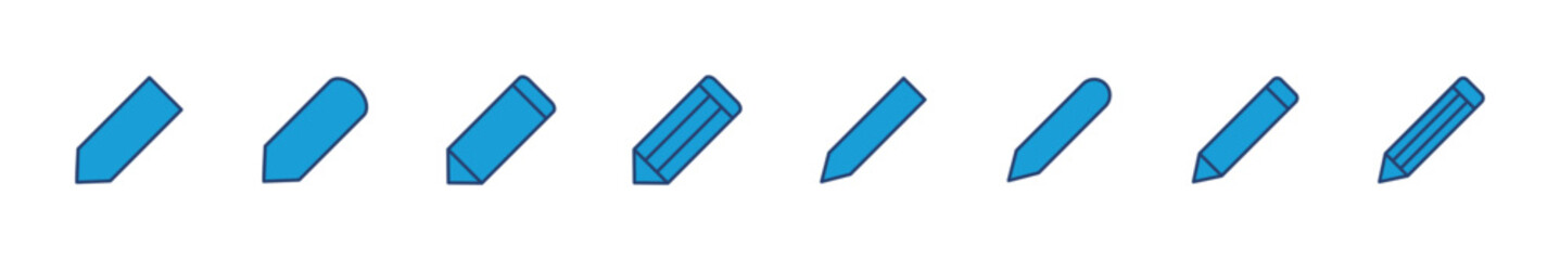 Pencil icon set. pen symbol. edit icon vector