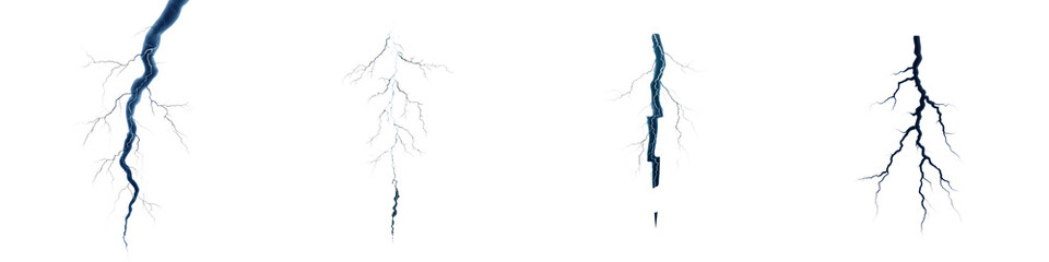 Obraz premium Striking image of a powerful electrical storm with dramatic forks of lightning bolts streaking across the sky showcasing the raw force and energy of nature s electricity