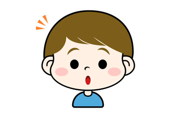 ひらめいた表情の男の子