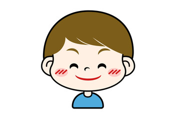 困った表情の男の子