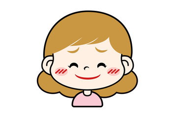 照れた表情の女の子