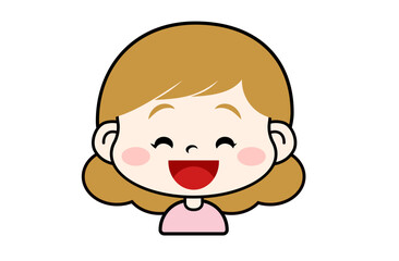 とっても笑顔な表情の女の子