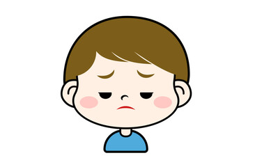 白けた表情の男の子