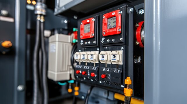 Close-up of an industrial variable frequency drive controlling an electric motor.