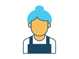 Housewife icon. Profession vector icon concept. Simple vector line icon.