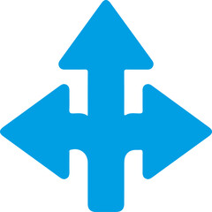 Direction arrow on the road