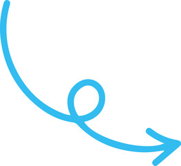 Obraz premium Hand-drawn swirling arrow.vactor