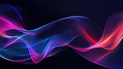 Obraz premium captivating abstract digital art displaying a spectrum of vibrant colors and swirling dynamic wave formations