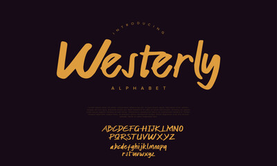 Westerly Handwritten font Calligraphy Logotype Script Brush Font Type Font lettering handwritten