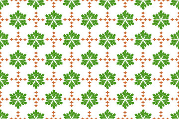 seamless pattern with green leaves