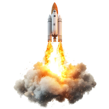 Rocket Launch Image: Spacecraft Takeoff transparent background