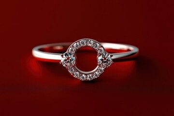 Luxury Diamond Engagement Ring 2025 New Year Wedding Background Elegant Design