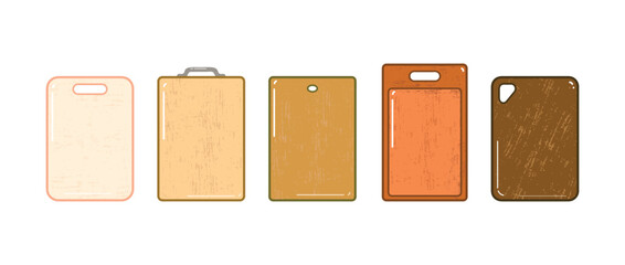 Collection of wooden cutting boards