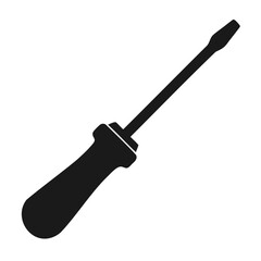 Vector illustration of a screwdriver isolated on a white background