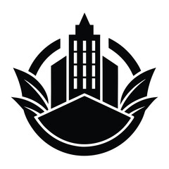 Company Logo Shilhouette IcoCompany vector Icon.