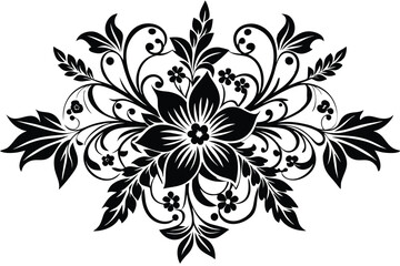 Obraz premium silhouette floral design elements Vector