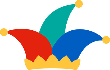 colorful jester hat illustration