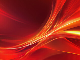 Obraz premium Vibrant Red and Orange Flowing Abstract Texture: Dynamic and Luminous Gradient Wave Design