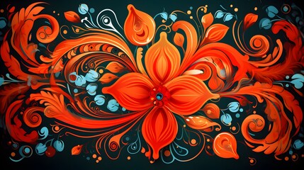 Richly detailed batik ornament patterns in vibrant colors with clean background texture