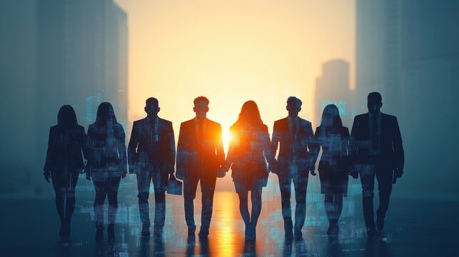 People and Technology Digital Transformation Teamwork Management Innovation Future Success