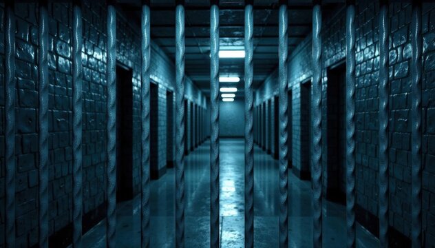 Seamless pattern of realistic prison cell bars , jail background, imprisonment