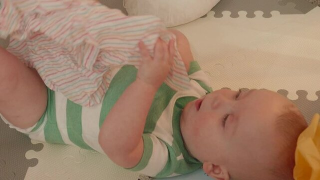 Baby Eating Wrapping Paper