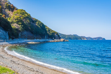 Fototapeta premium 四浦半島の青い海