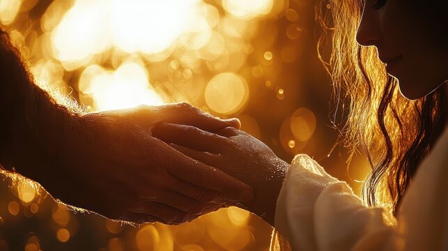 Jesus Christ Heals and Blesses a Woman in Compassionate Moment of Gospel Preaching