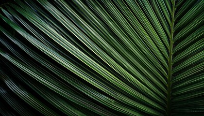striped of palm leaf dark texture background