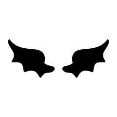 Black Evil Wings Vector Illustration