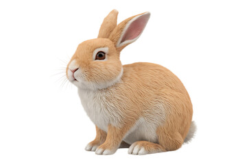 Obraz premium Adorable Lifelike Sitting Bunny Rabbit Figurine