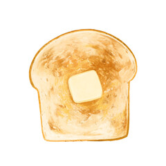 slice of bread with butter