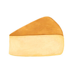 butter cake isolated on white