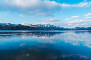 美しい山中湖の夕焼け