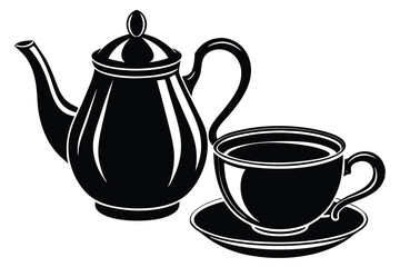 Teapot Silhouette Stock Illustrations Clipart