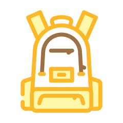 backpack ultralight trekking color icon vector illustration
