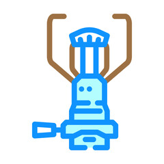 trekking gas burner stove color icon vector illustration