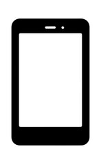 Mobile Phone Icon – Classic and Modern Cellphones in Black Silhouette