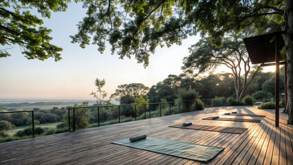 yoga place in the forest