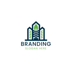 Fototapeta premium Real estate building or home logo
