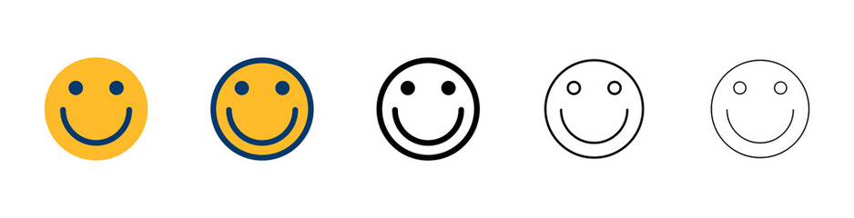 Smile icon vector isolated on white background. Smile vector icon. Emoticon Icon vector. Emoji