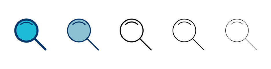 Search icon vector isolated on white background. Glass vector icon. search magnifying glass icon. Find