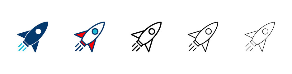 Rocket icon vector isolated on white background. Start Up Concept Symbol. Startup icon