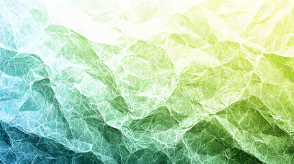 Obraz premium Abstract green and blue crumpled texture background. Ideal for design projects needing a nature-inspired, organic feel. High-resolution image.
